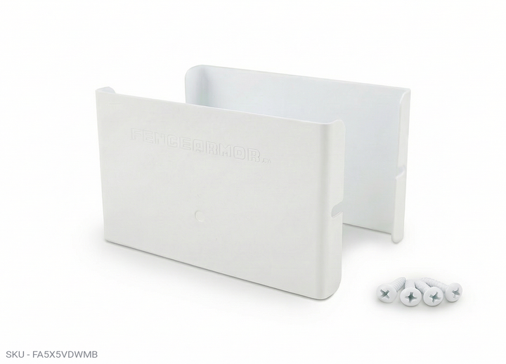 Privacy Fence Post Protection – 3˝ Tall Demi Post Protection – 3˝ Tall & Fence Armor 5.00˝  x 0.50˝ / White Demi Full Post Protection - Pairs Fence Armor