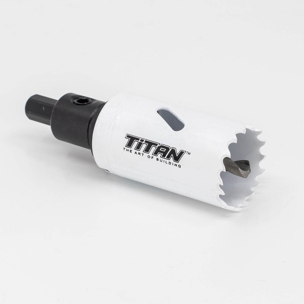 Titan Hole Saw with Arbor Titan Hole Saw with Arbor | Wood Post Anchor Installation Tool Titan Tools Titan