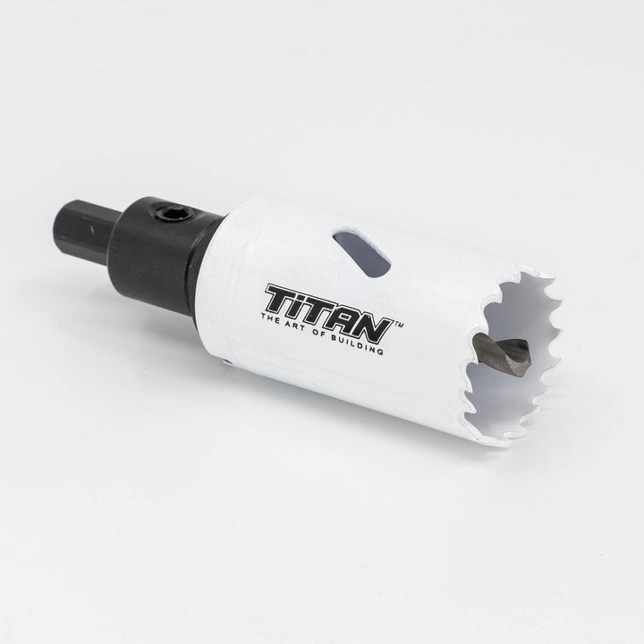 Titan Hole Saw with Arbor Titan Hole Saw with Arbor | Wood Post Anchor Installation Tool Titan Tools Titan