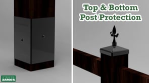 6″ Full-Protection Fence Post Guard — Repair & Protect Wood Posts ...