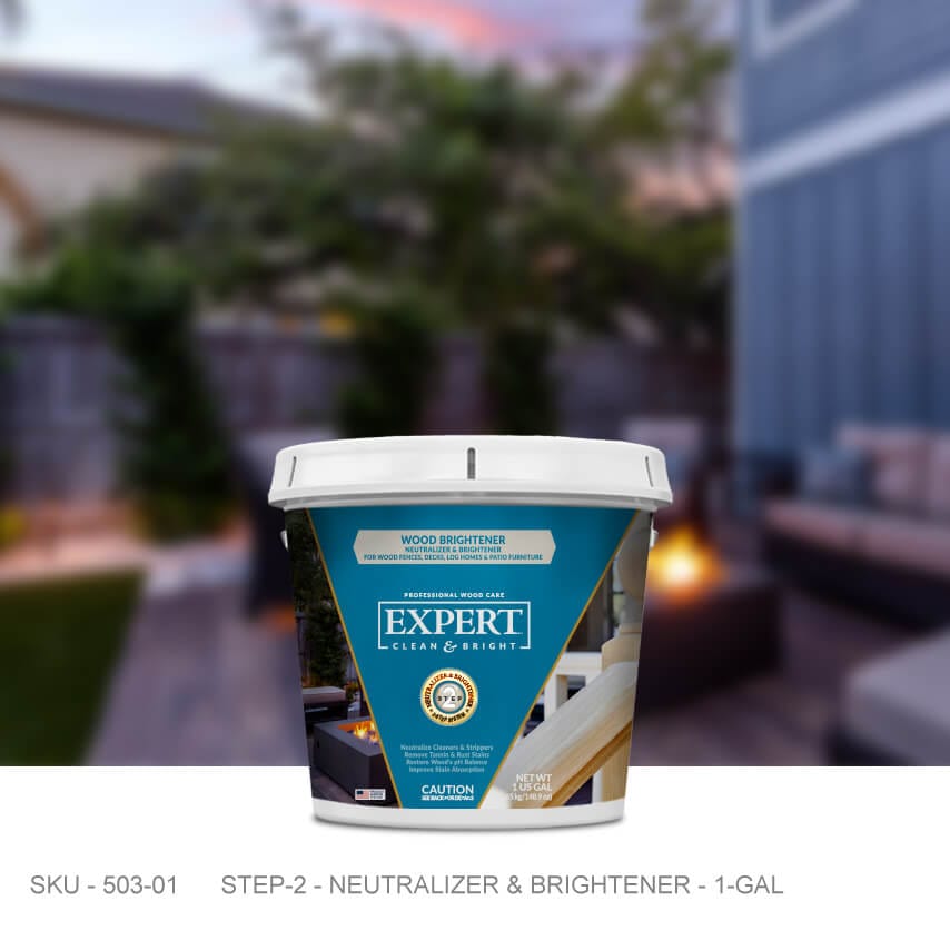 EXPERT Wood Brightener 100 percent oxalic acid used for fence restoration